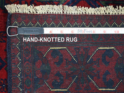 Tribal & Geometric hand-knotted wool rug in Red, 2'9" x 4'3" — SKU O071780 (view 6)