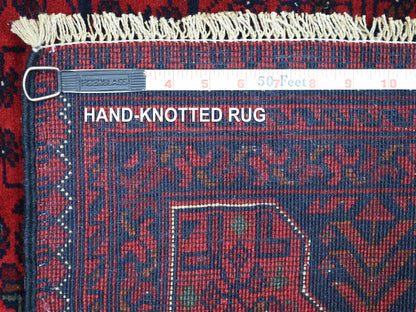 Tribal & Geometric hand-knotted wool rug in Red, 5'8" x 7'5" — SKU O071787 (view 6)