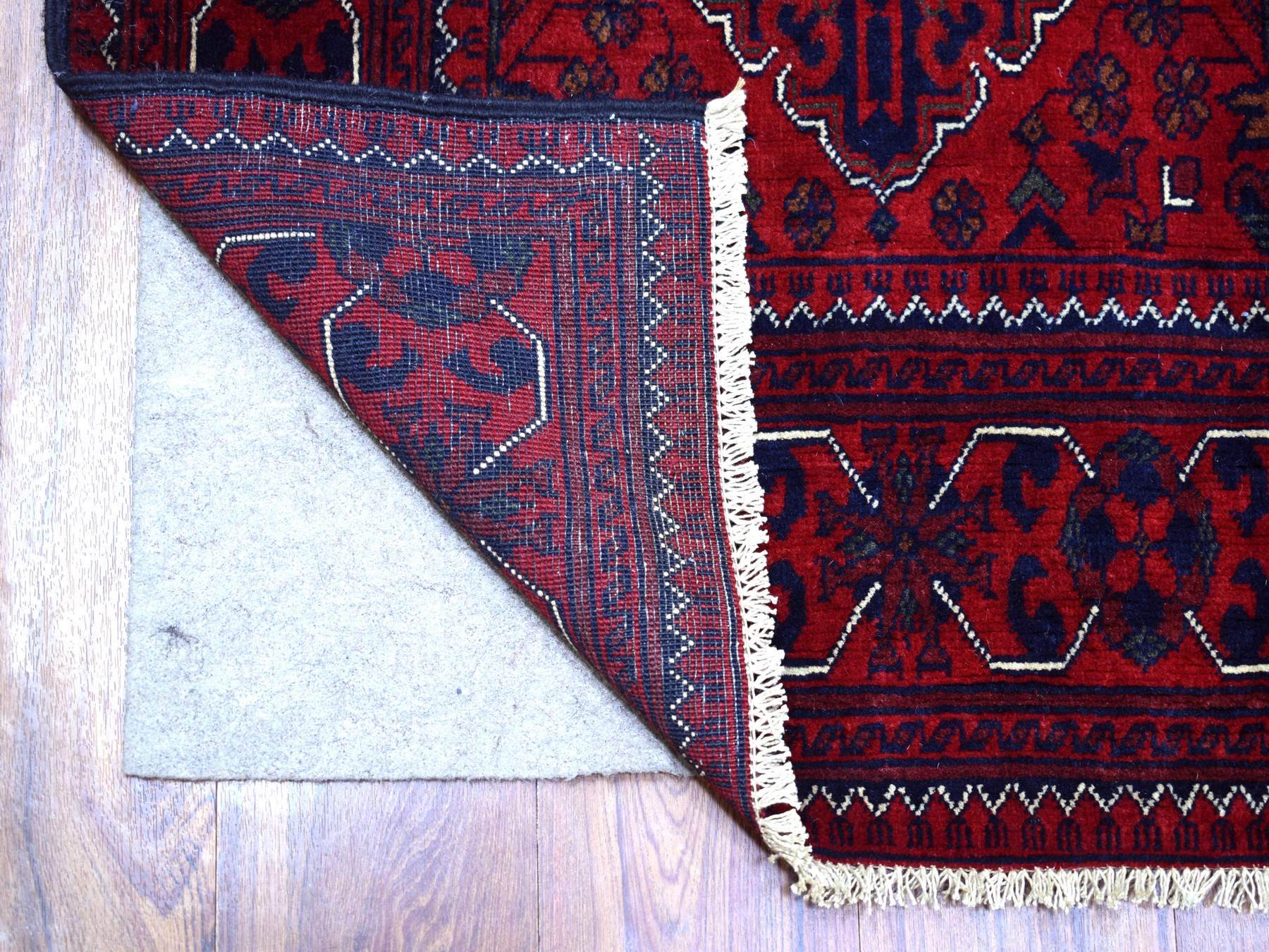 Tribal Tribal & Geometric hand-knotted wool runner in Red, 2'9" x 12'10" — SKU O071812 (view 2)