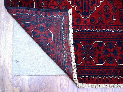 Tribal Tribal & Geometric hand-knotted wool runner in Red, 2'9" x 12'10" — SKU O071812 (view 2)