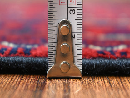 Tribal Tribal & Geometric hand-knotted wool runner in Red, 2'9" x 12'10" — SKU O071812 (view 5)