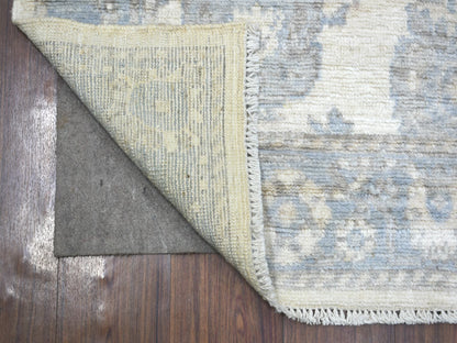 Oushak Oushak hand-knotted wool rug in Ivory & Blue, 4'1" x 6'1" — SKU O071875 (view 2)