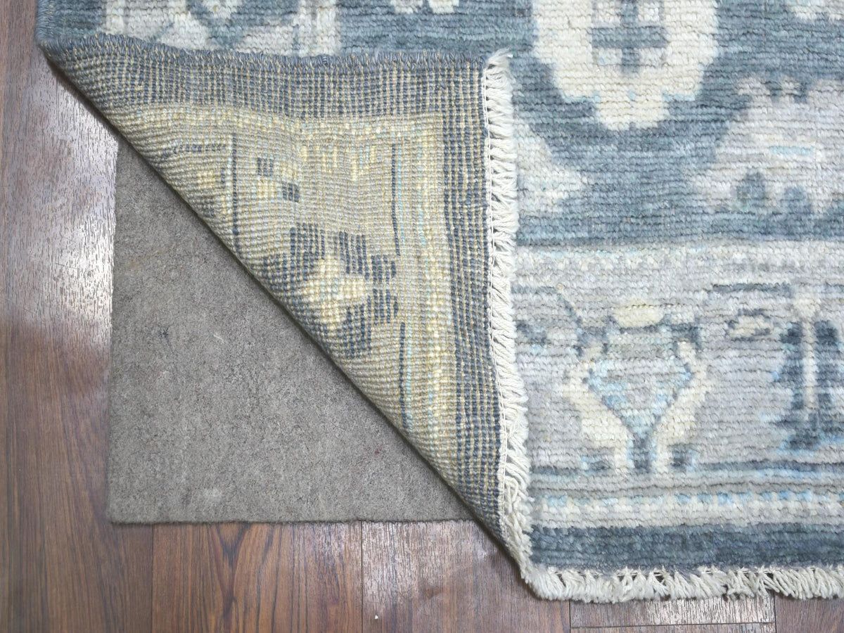 Oushak Oushak hand-knotted wool runner in Gray & Light Gray, 3' x 11'7" — SKU O071883 (view 2)