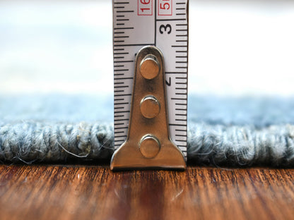 Oushak Oushak hand-knotted wool runner in Gray & Light Gray, 3' x 11'7" — SKU O071883 (view 5)
