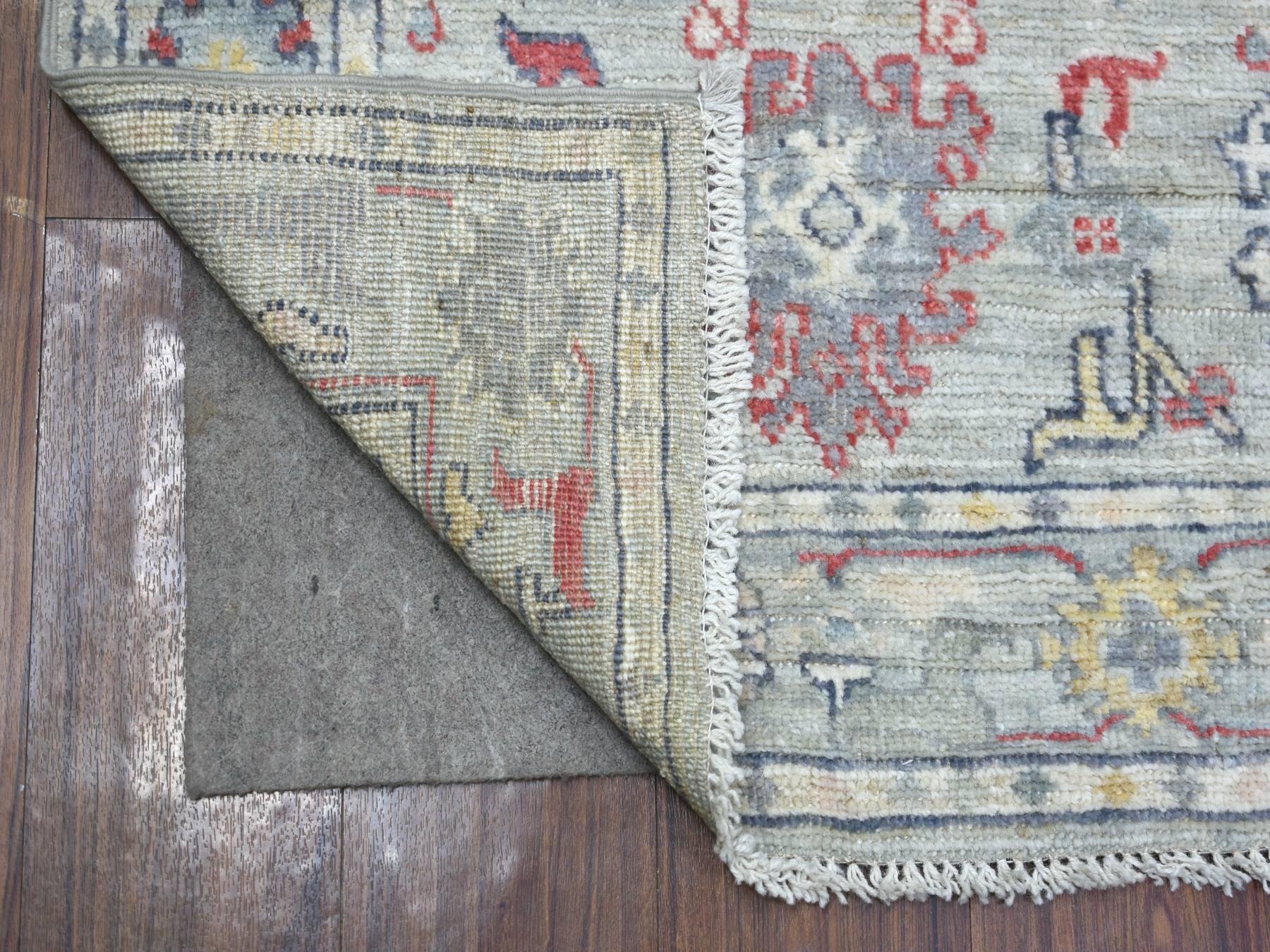 Oushak Oushak hand-knotted wool runner in Gray, 2'7" x 9'5" — SKU O071885 (view 2)