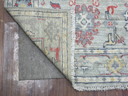 Oushak Oushak hand-knotted wool runner in Gray, 2'7" x 9'5" — SKU O071885 (view 2)