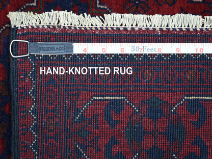Tribal Tribal & Geometric hand-knotted wool runner in Red, 2'10" x 12'6" — SKU O071897 (view 6)