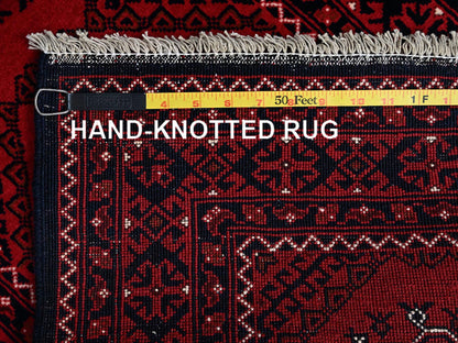 Tribal & Geometric hand-knotted wool rug in Red, 2'2" x 3'10" — SKU O0718 (view 7)