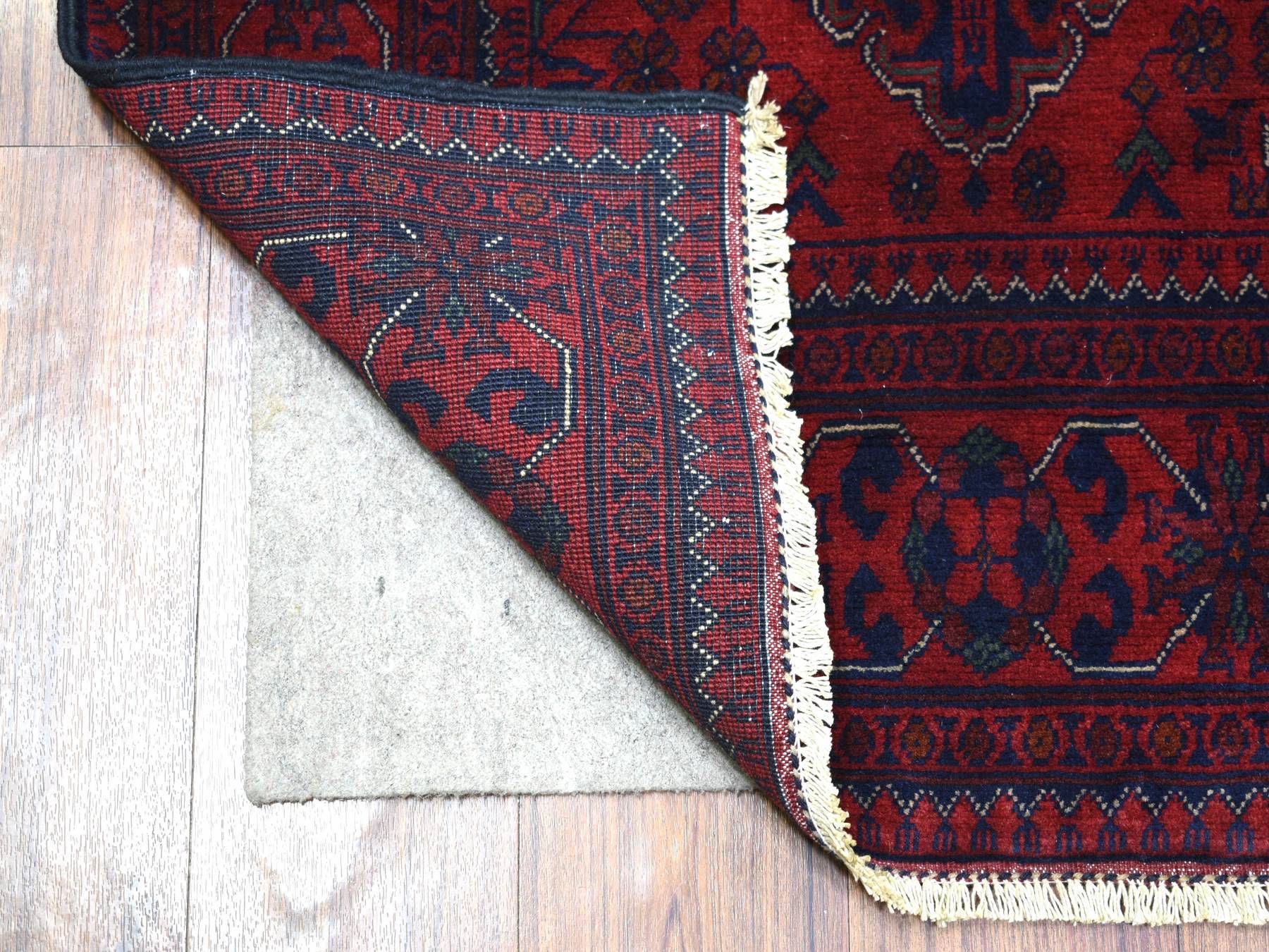 Red 3'0" x 9'7" Tribal Hand knotted Wool Rug - Sku: O071901