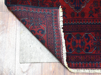 Red 3'0" x 9'7" Tribal Hand knotted Wool Rug - Sku: O071901