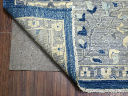 Blue 10'2" x 13'6" Oushak And Peshawar Hand knotted Wool Rug - Sku: O071946