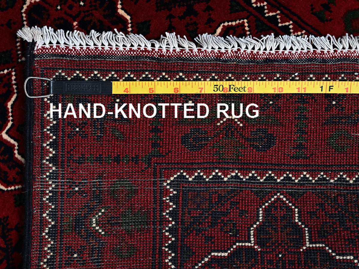 Tribal & Geometric hand-knotted wool runner in Red, 2'3" x 4'6" — SKU O0719 (view 7)