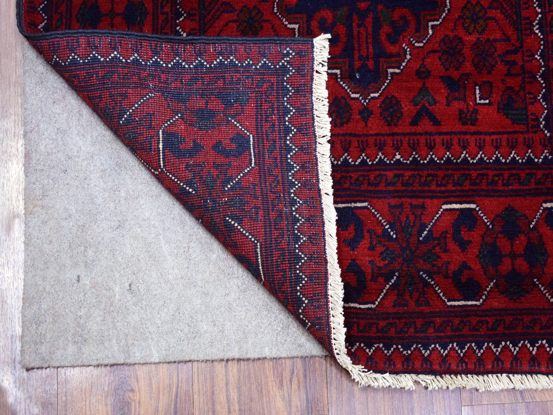 Tribal & Geometric hand-knotted wool runner in Red, 2'8" x 9'7" — SKU O072008 (view 2)