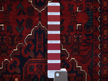 Red 2'9" x 9'5" Tribal Hand knotted Wool Rug - Sku: O072015