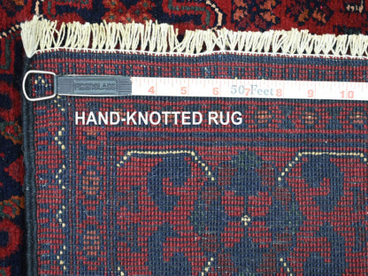 Red 2'9" x 9'5" Tribal Hand knotted Wool Rug - Sku: O072015