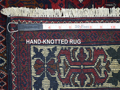Red 2'10" x 10'0" Tribal Hand knotted Wool Rug - Sku: O072021