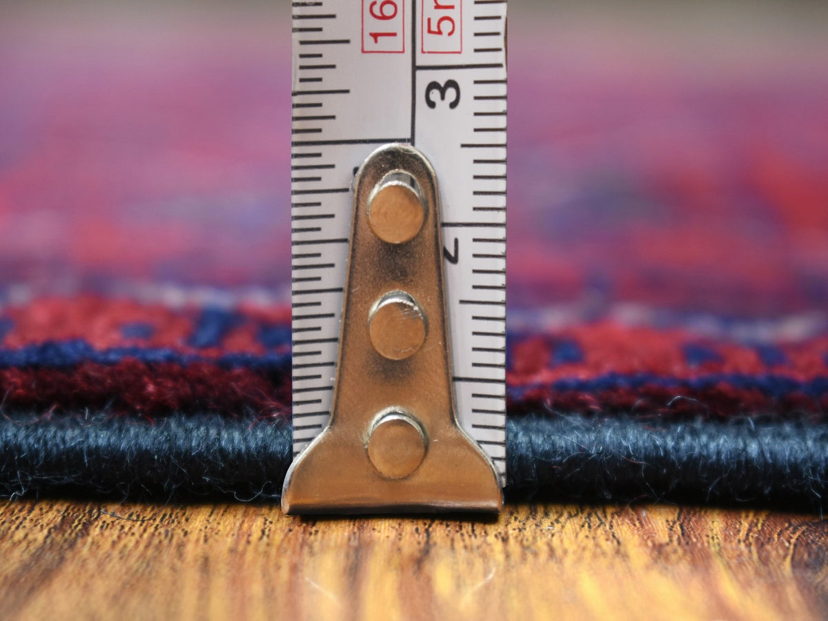 Tribal & Geometric hand-knotted wool runner in Red, 2'8" x 13'1" — SKU O072026 (view 5)