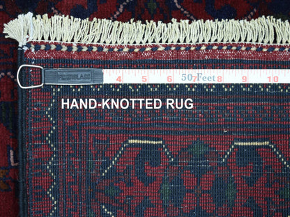 Tribal & Geometric hand-knotted wool runner in Red, 2'8" x 13'1" — SKU O072026 (view 6)