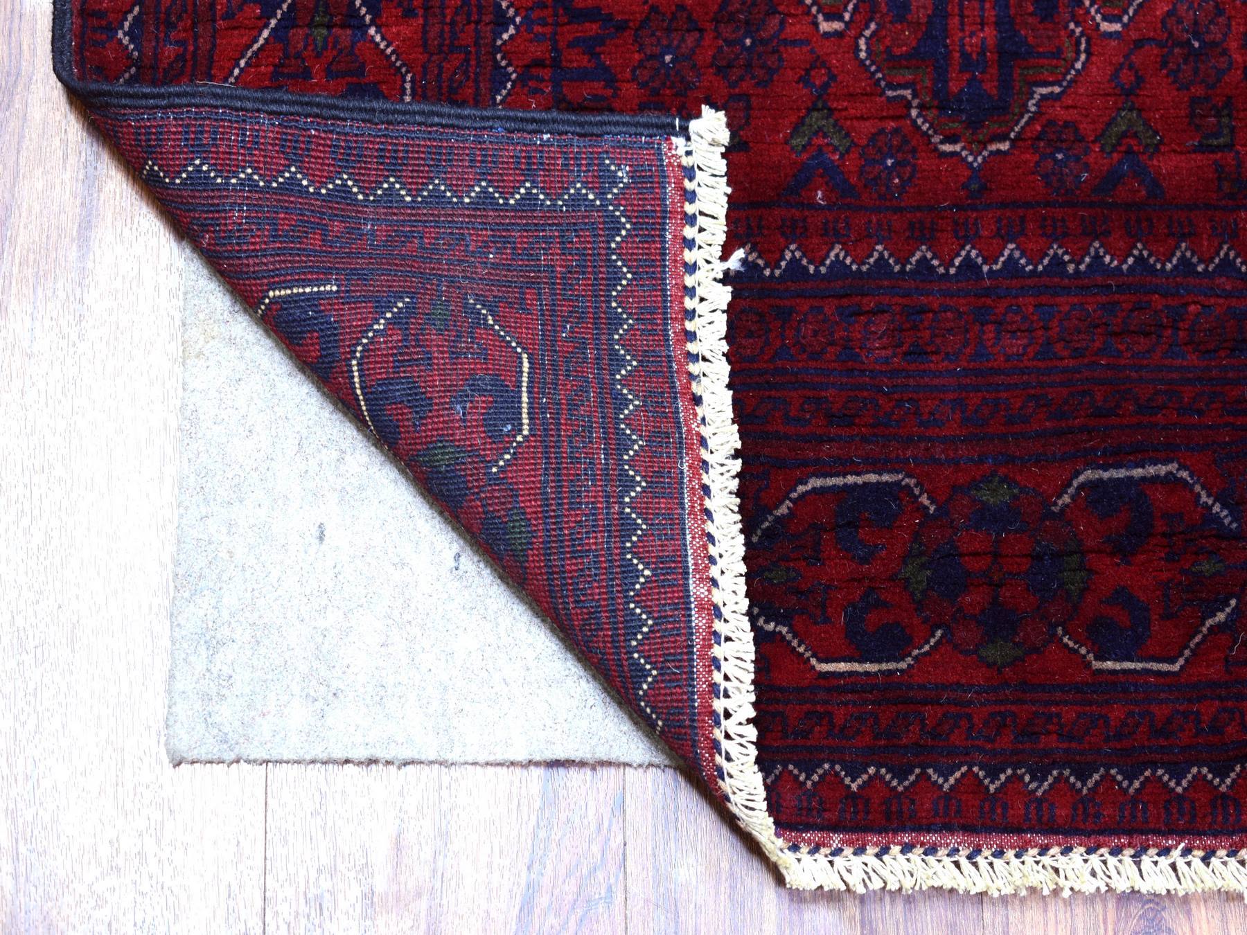 Tribal & Geometric hand-knotted wool runner in Red, 2'9" x 13'2" — SKU O072031 (view 2)
