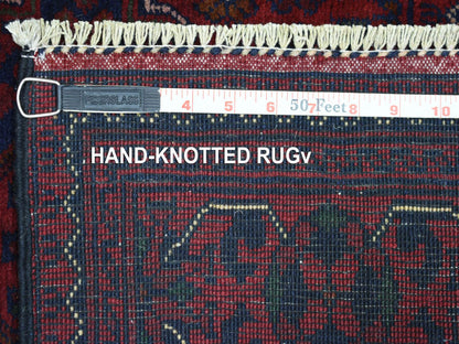 Red 2'9" x 13'2" Tribal Hand knotted Wool Rug - Sku: O072031