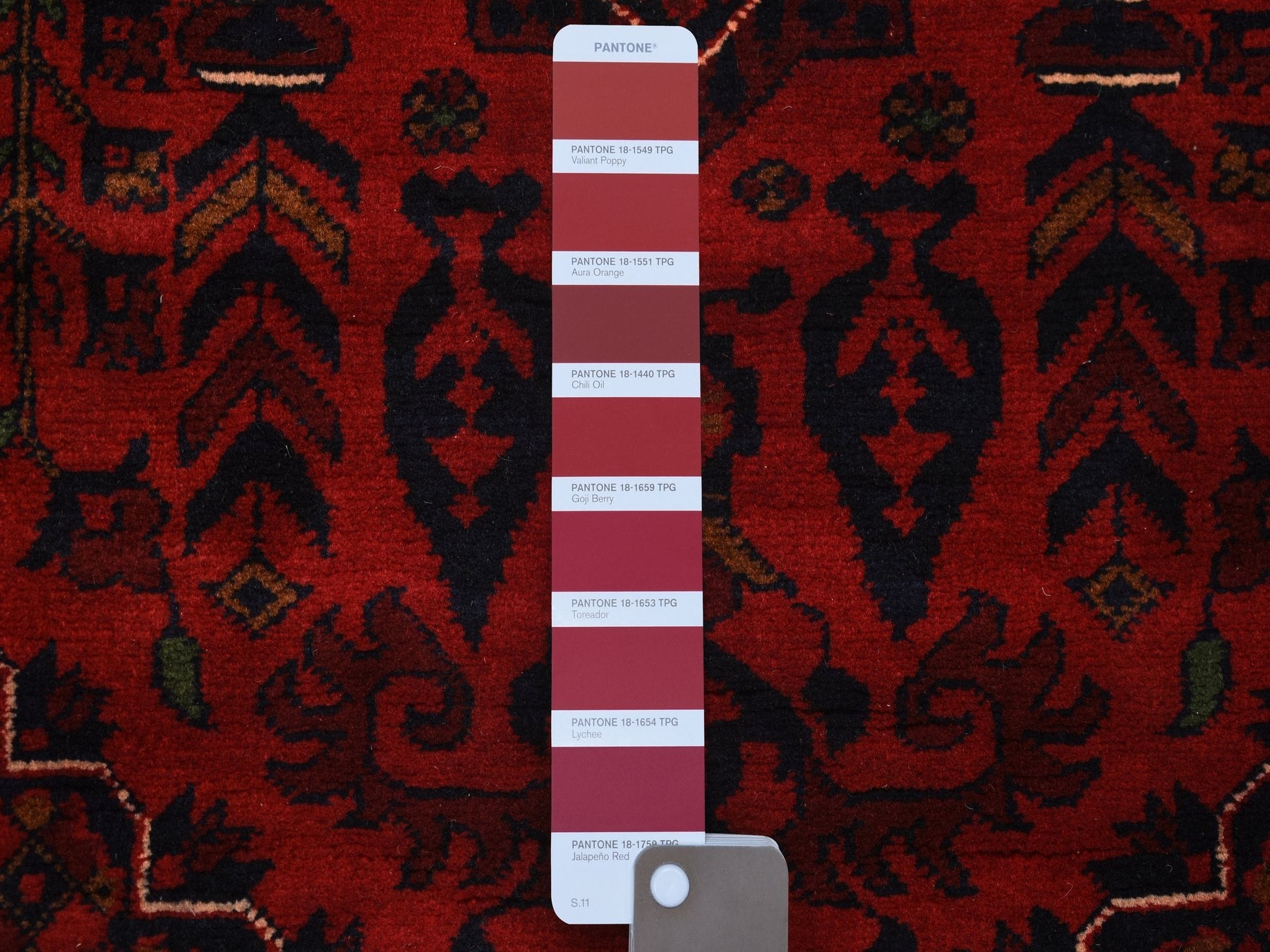 Heriz Tribal & Geometric hand-knotted wool rug in Red, 3'3" x 4'10" — SKU O072038 (view 3)