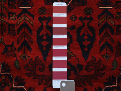Heriz Tribal & Geometric hand-knotted wool rug in Red, 3'3" x 4'10" — SKU O072038 (view 3)