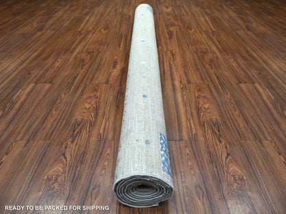 Grey 6'1" x 9'0" Tribal & Geometric Hand knotted Wool Rug - Sku: O072067
