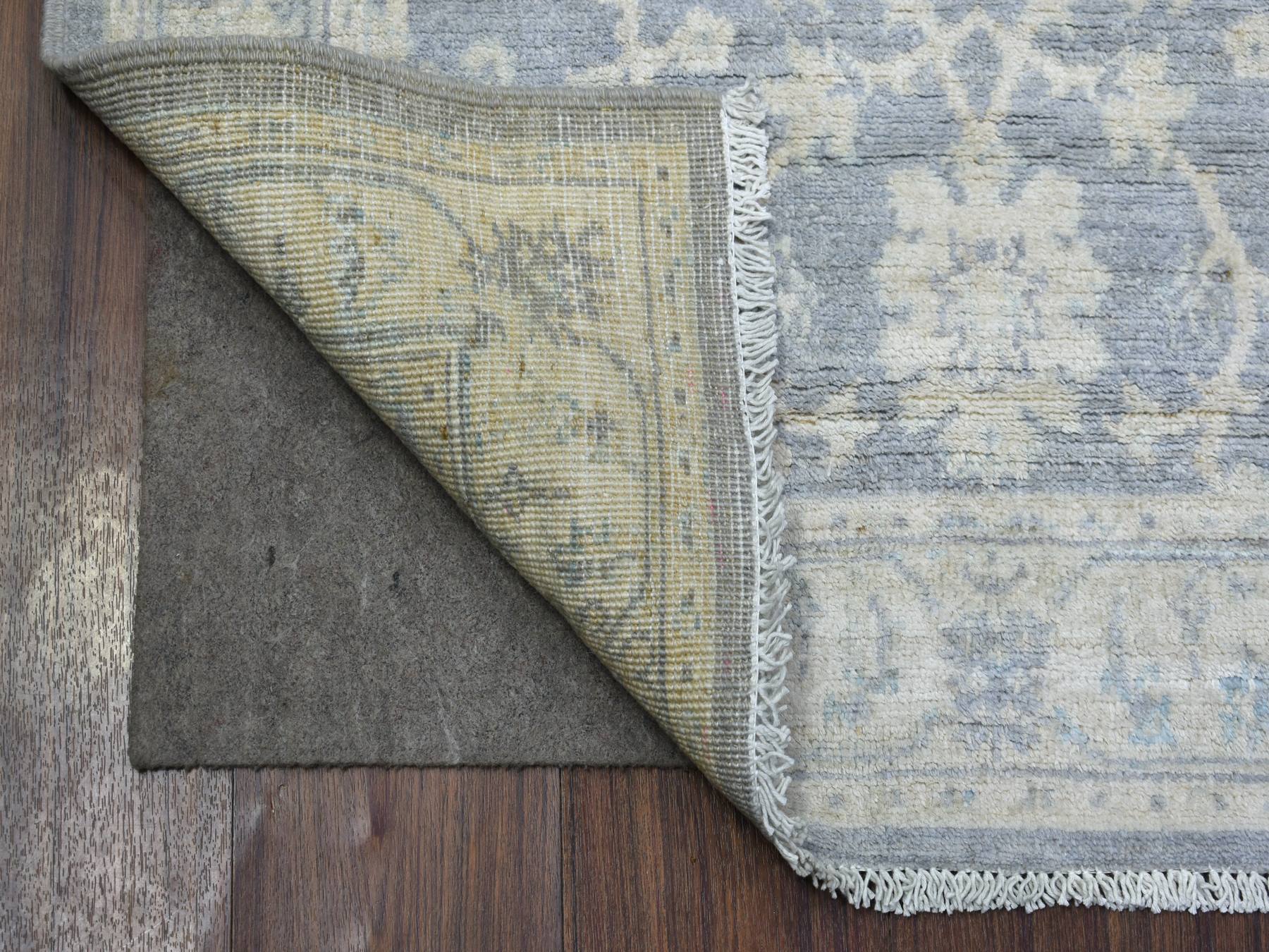 Peshawar Oushak hand-knotted wool rug in Gray & Ivory, 3' x 4'10" — SKU O072083 (view 2)