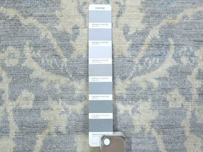 Peshawar Oushak hand-knotted wool rug in Gray & Ivory, 3' x 4'10" — SKU O072083 (view 3)