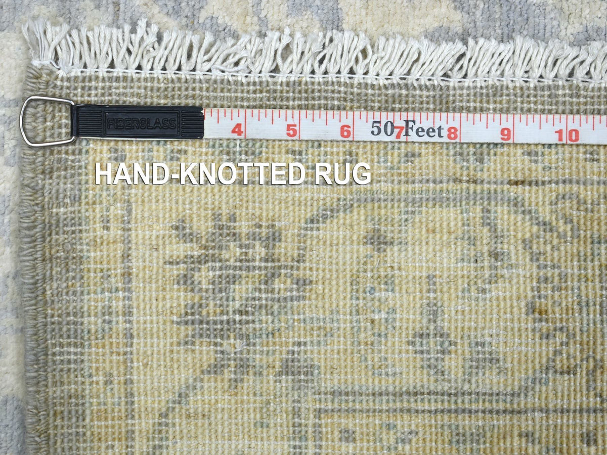 Peshawar Oushak hand-knotted wool rug in Gray & Ivory, 3' x 4'10" — SKU O072083 (view 6)