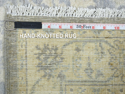 Peshawar Oushak hand-knotted wool rug in Gray & Ivory, 3' x 4'10" — SKU O072083 (view 6)