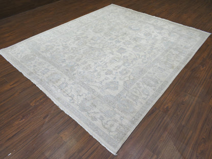 Peshawar Oushak hand-knotted wool rug in Ivory, 8'3" x 9'8" — SKU O072084 (view 3)