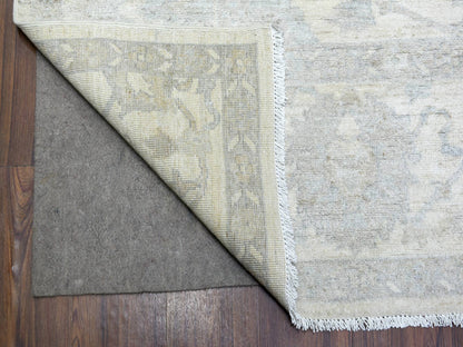 Peshawar Oushak hand-knotted wool rug in Ivory, 8'3" x 9'8" — SKU O072084 (view 4)