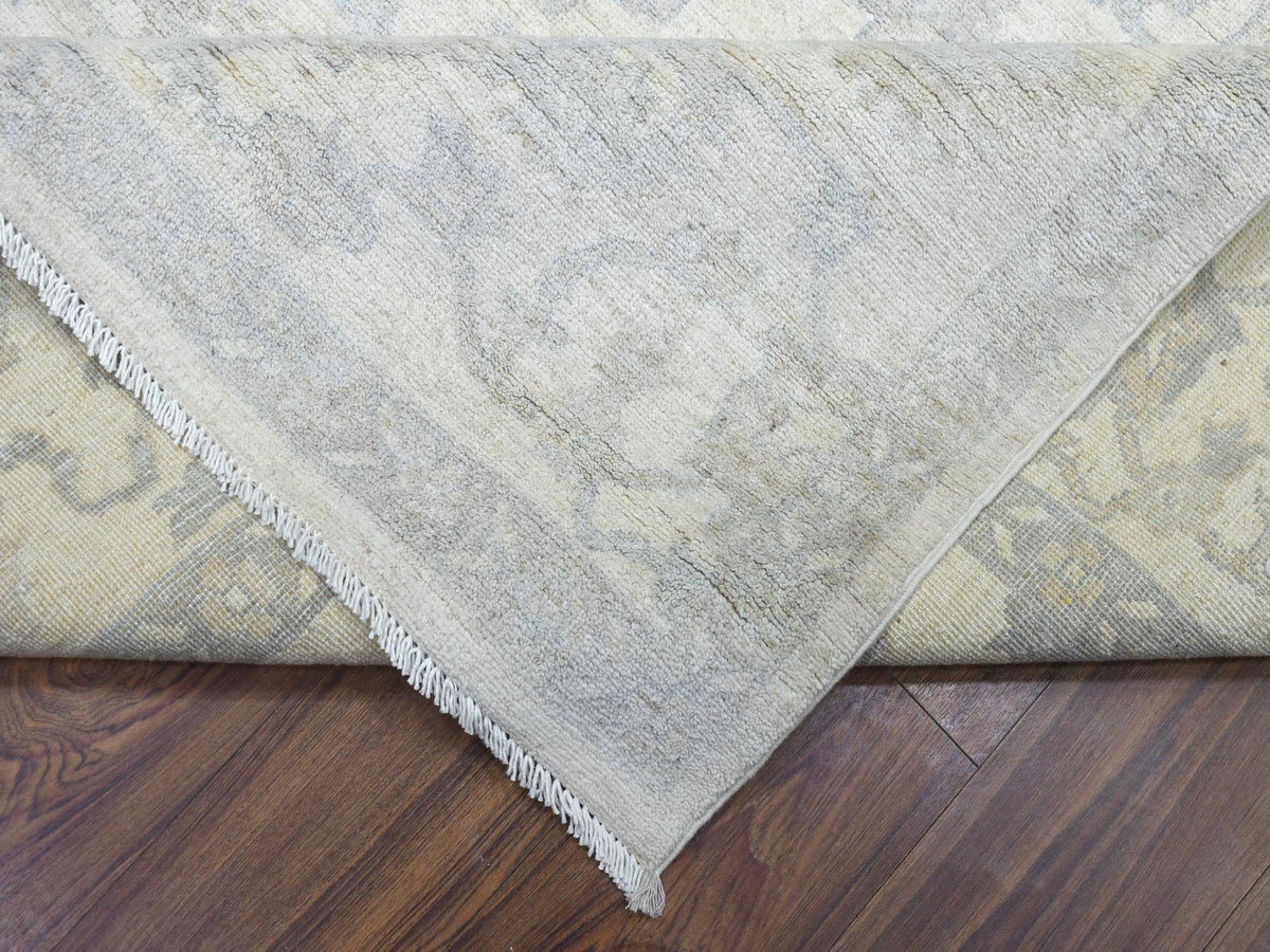 Peshawar Oushak hand-knotted wool rug in Ivory, 8'3" x 9'8" — SKU O072084 (view 6)