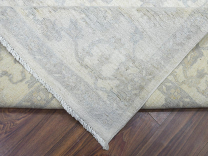 Peshawar Oushak hand-knotted wool rug in Ivory, 8'3" x 9'8" — SKU O072084 (view 6)