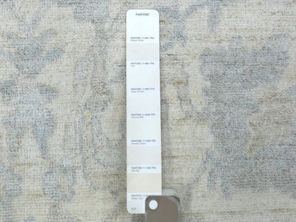 Ivory 8'3" x 9'8" Oushak And Peshawar Hand knotted Wool Rug - Sku: O072084