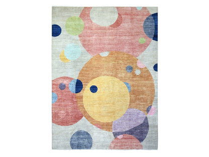 Modern / Contemporary hand-knotted wool rug in Multicolored, 9'1" x 12', SKU O072262