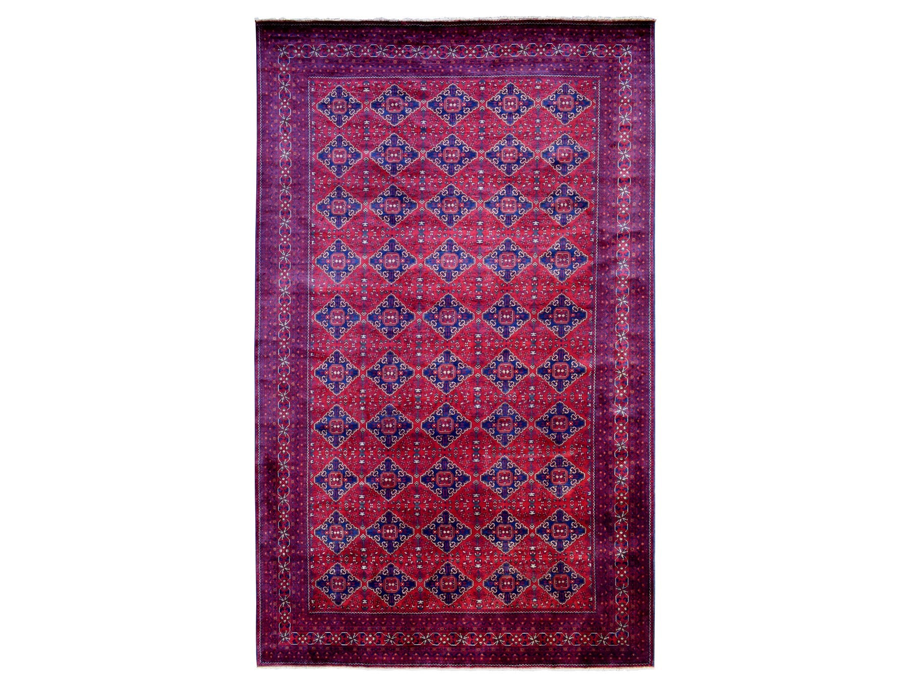 Tribal Tribal & Geometric hand-knotted wool rug in Red, 9'10" x 16' — SKU O072327