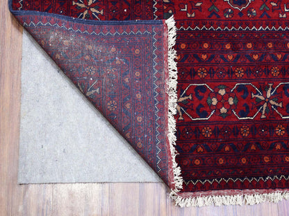 Tribal Tribal & Geometric hand-knotted wool rug in Red, 9'10" x 16' — SKU O072327 (view 4)