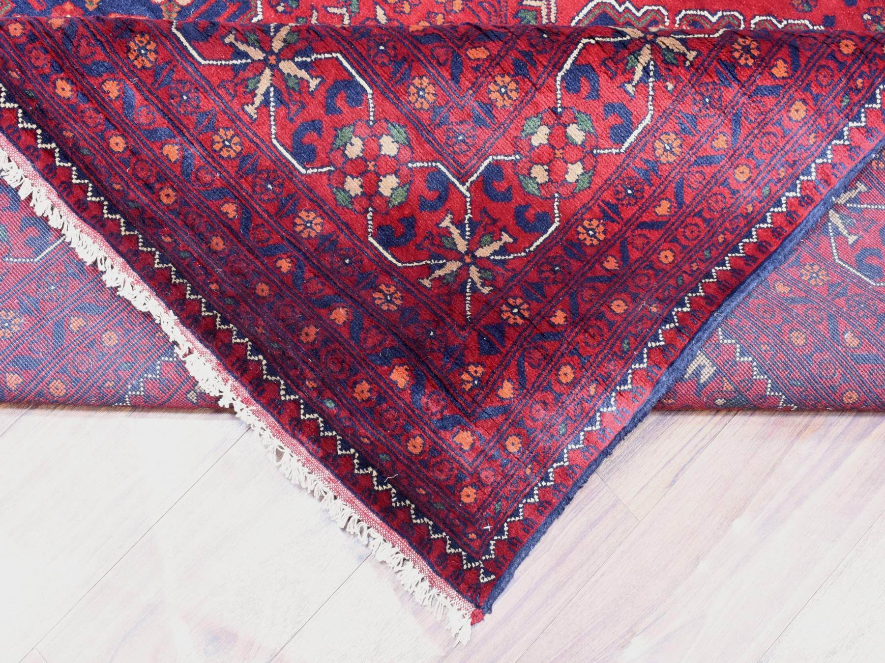 Tribal Tribal & Geometric hand-knotted wool rug in Red, 9'10" x 16' — SKU O072327 (view 6)