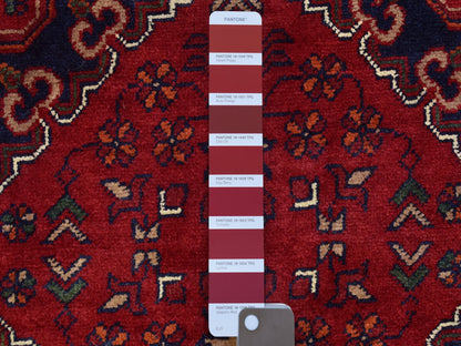 Tribal Tribal & Geometric hand-knotted wool rug in Red, 9'10" x 16' — SKU O072327 (view 7)