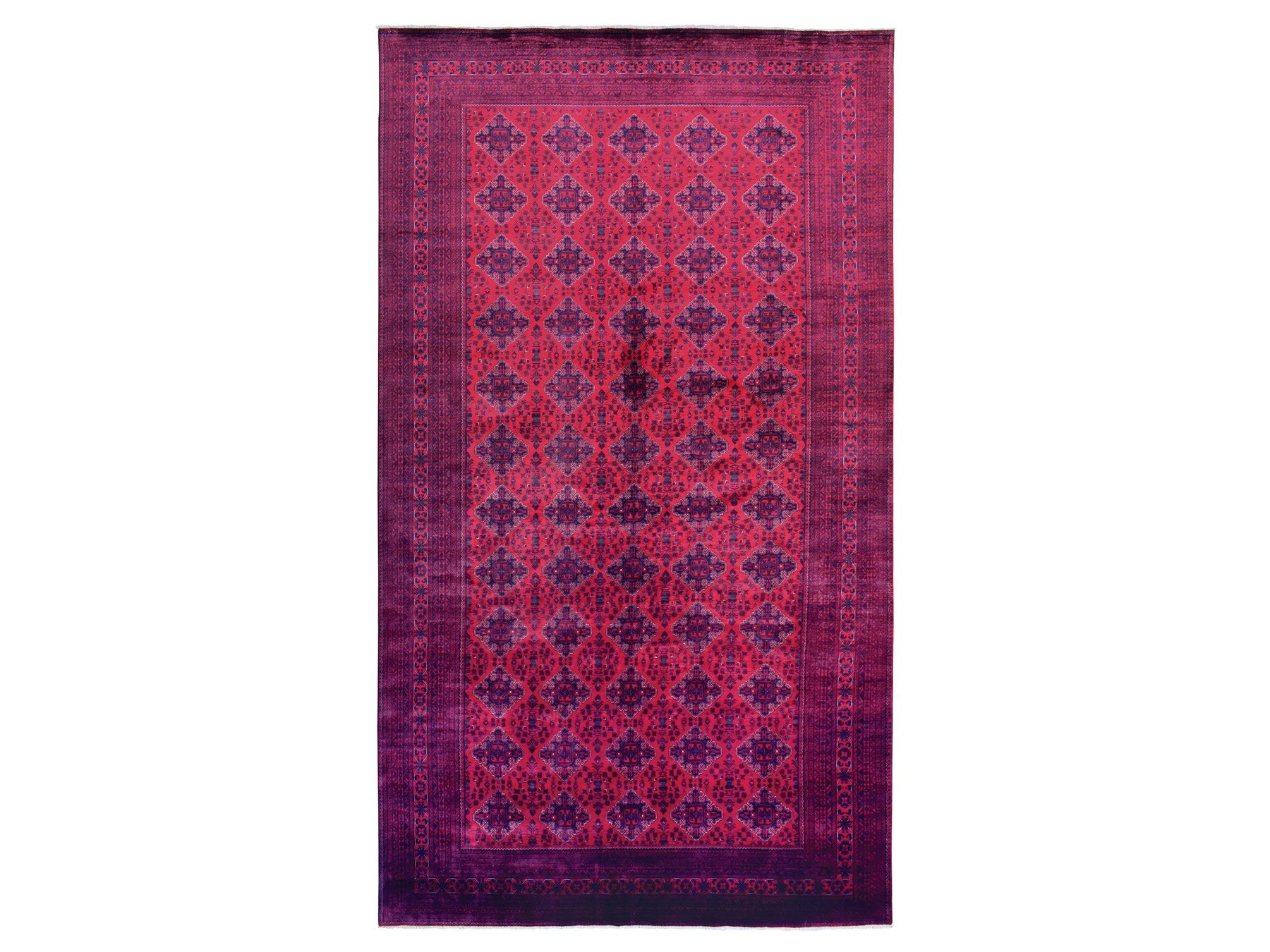 Tribal Tribal & Geometric hand-knotted wool rug in Red, 10' x 19'2" — SKU O072328