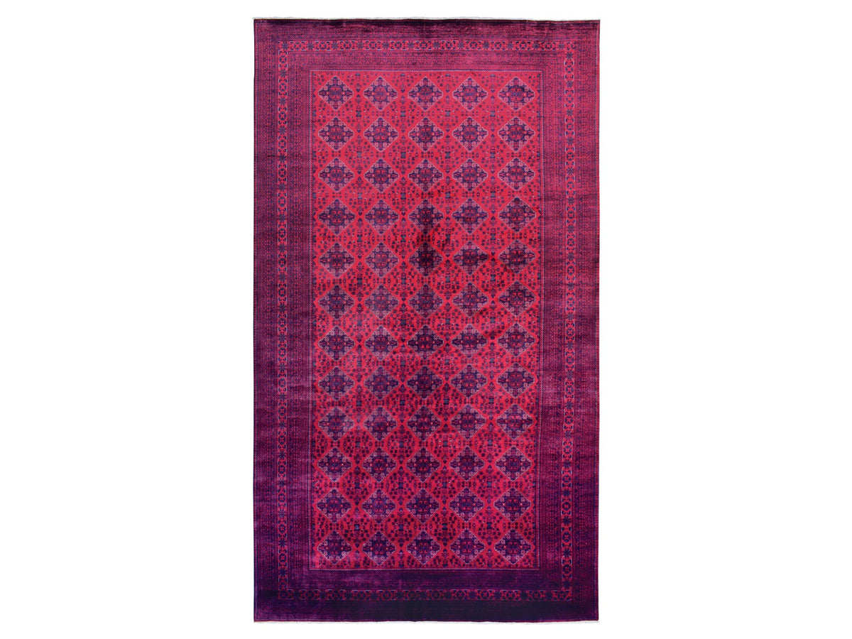 Tribal Tribal & Geometric hand-knotted wool rug in Red, 10' x 19'2" — SKU O072328