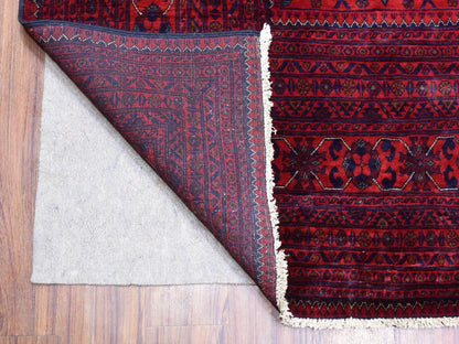 Tribal Tribal & Geometric hand-knotted wool rug in Red, 10' x 19'2" — SKU O072328 (view 4)