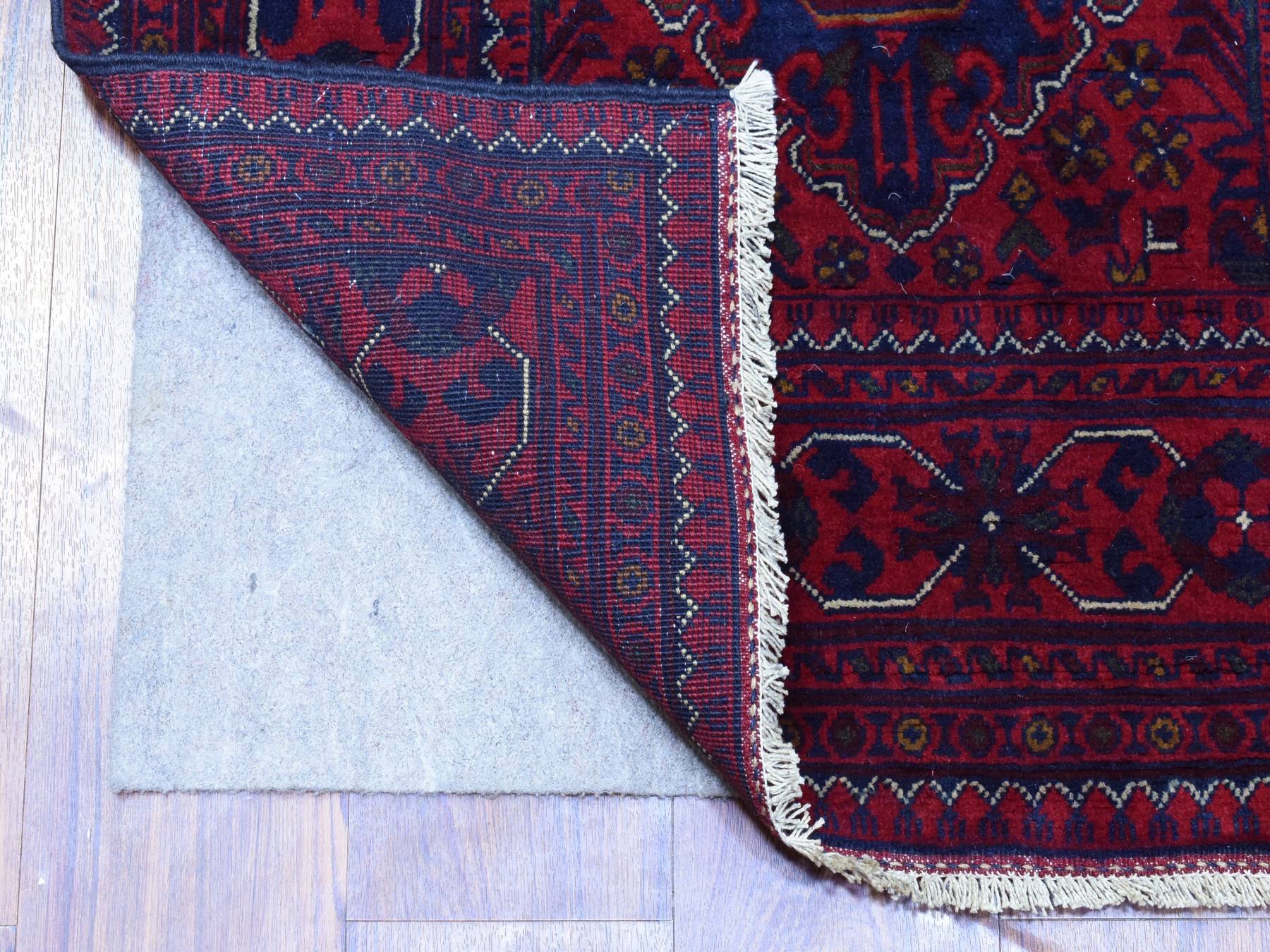 Tribal Tribal & Geometric hand-knotted wool runner in Red, 2'8" x 12'10" — SKU O072341 (view 2)