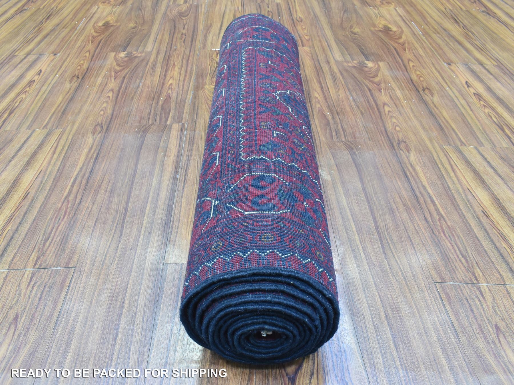 Tribal Tribal & Geometric hand-knotted wool runner in Red, 2'8" x 12'10" — SKU O072341 (view 4)