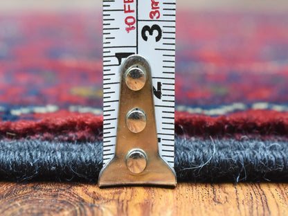 Tribal Tribal & Geometric hand-knotted wool runner in Red, 2'8" x 12'10" — SKU O072341 (view 5)