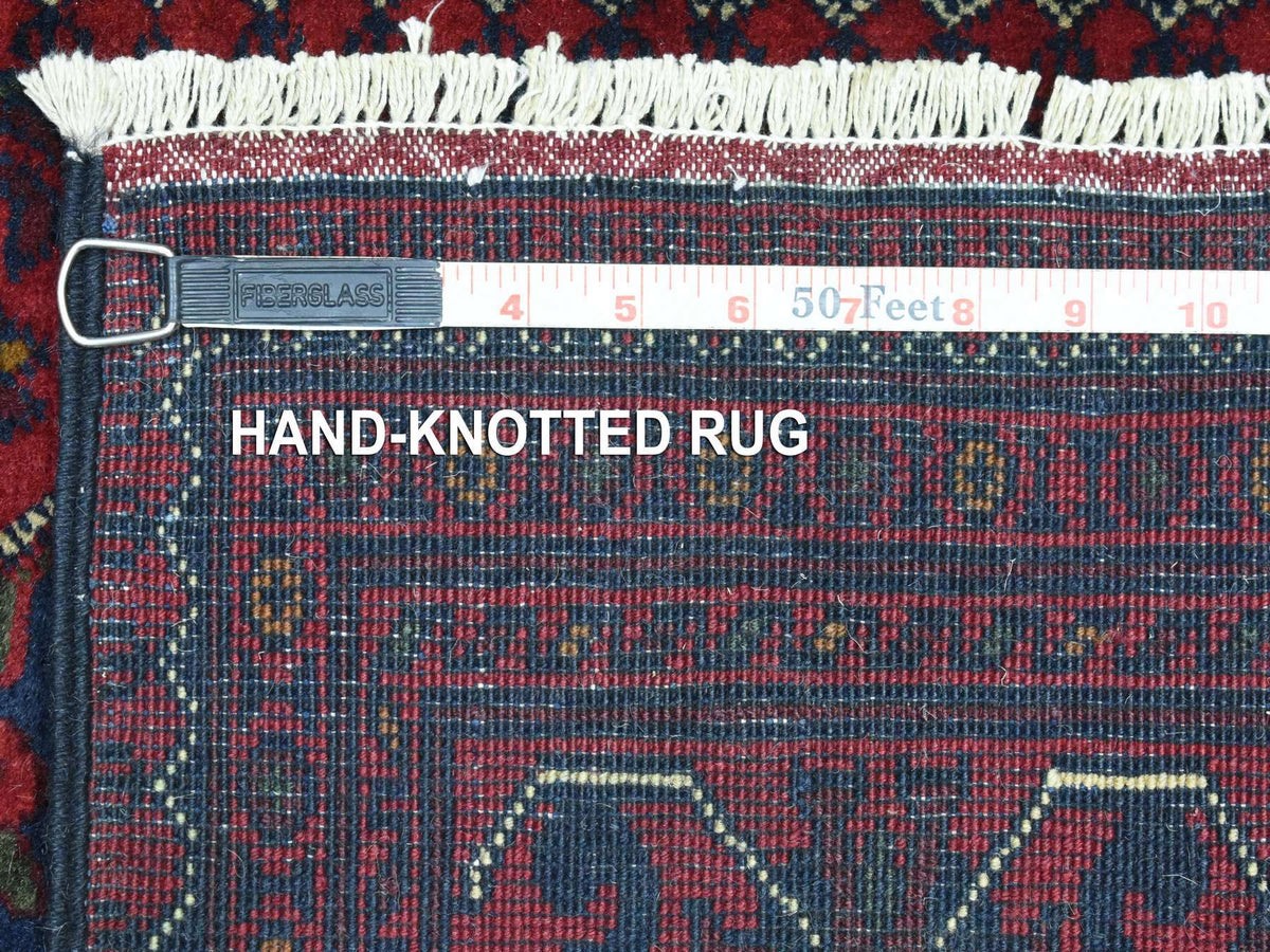 Tribal Tribal & Geometric hand-knotted wool runner in Red, 2'8" x 12'10" — SKU O072341 (view 6)
