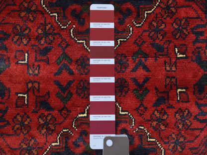 Tribal Tribal & Geometric hand-knotted wool runner in Red, 2'10" x 13' — SKU O072346 (view 3)