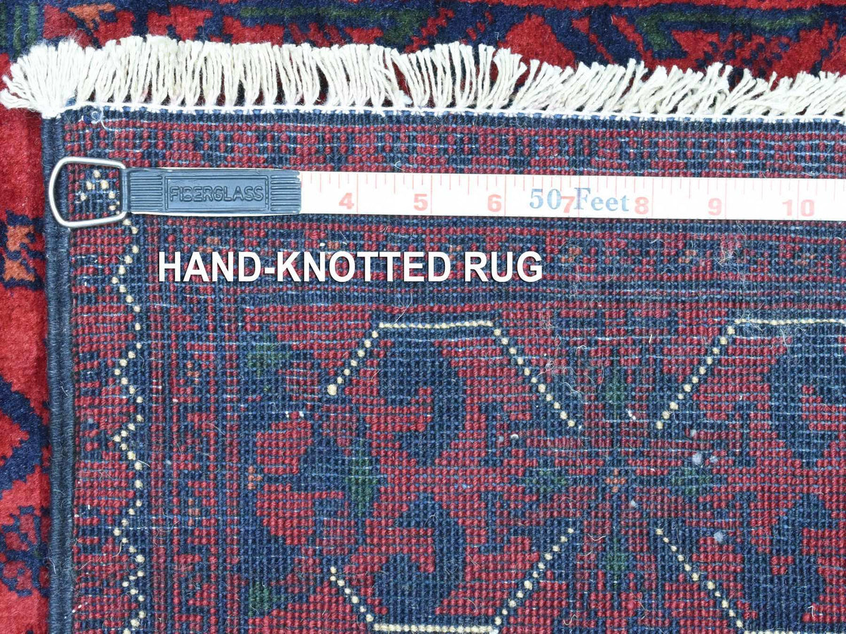 Tribal Tribal & Geometric hand-knotted wool runner in Red, 2'10" x 13' — SKU O072346 (view 6)